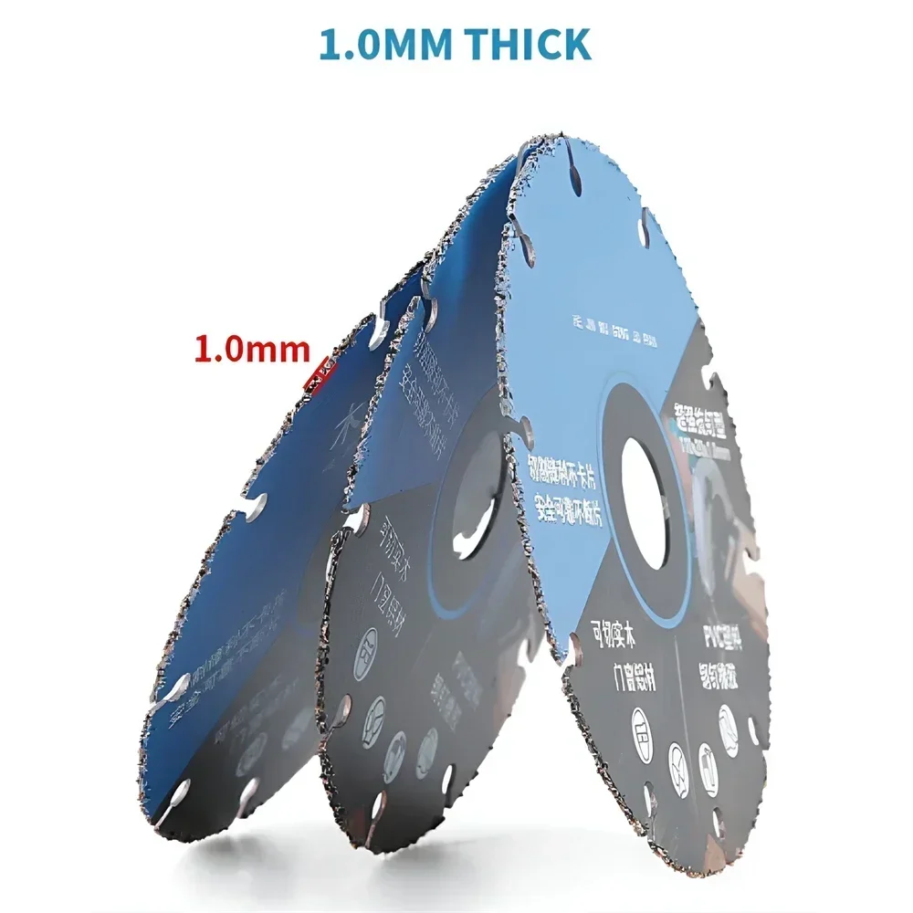 목재 보드 용 합금 목공 톱날 앵글 그라인더 용 알루미늄 PVC 플라스틱 고무 절단 도구