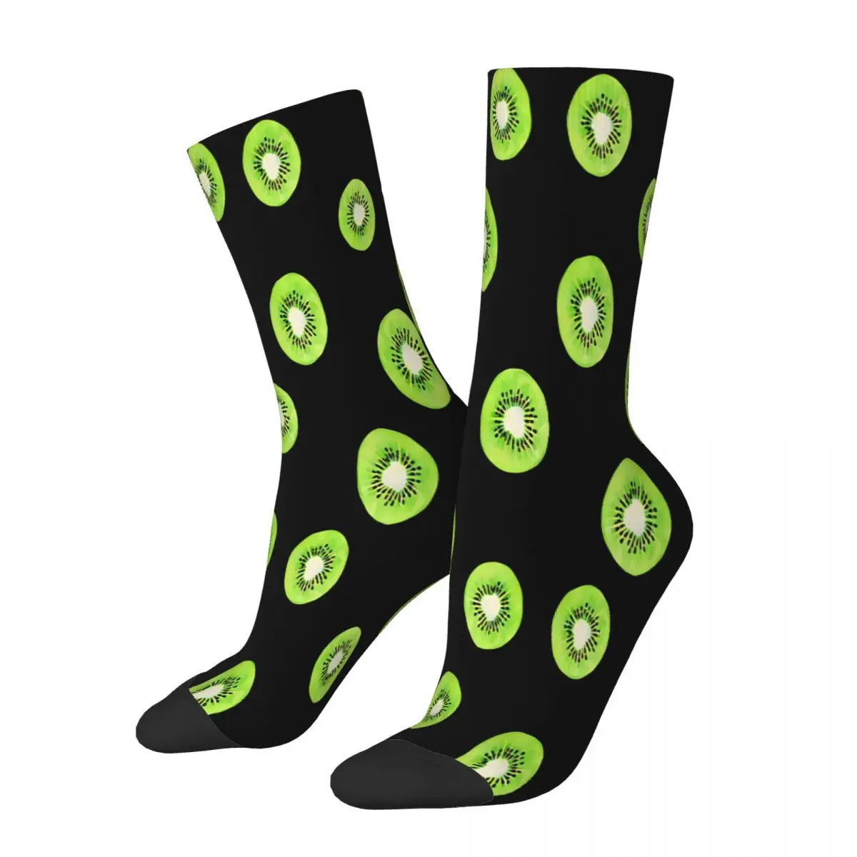 

Kiwis On Black Fruit Socks Male Mens Women Winter Stockings Harajuku