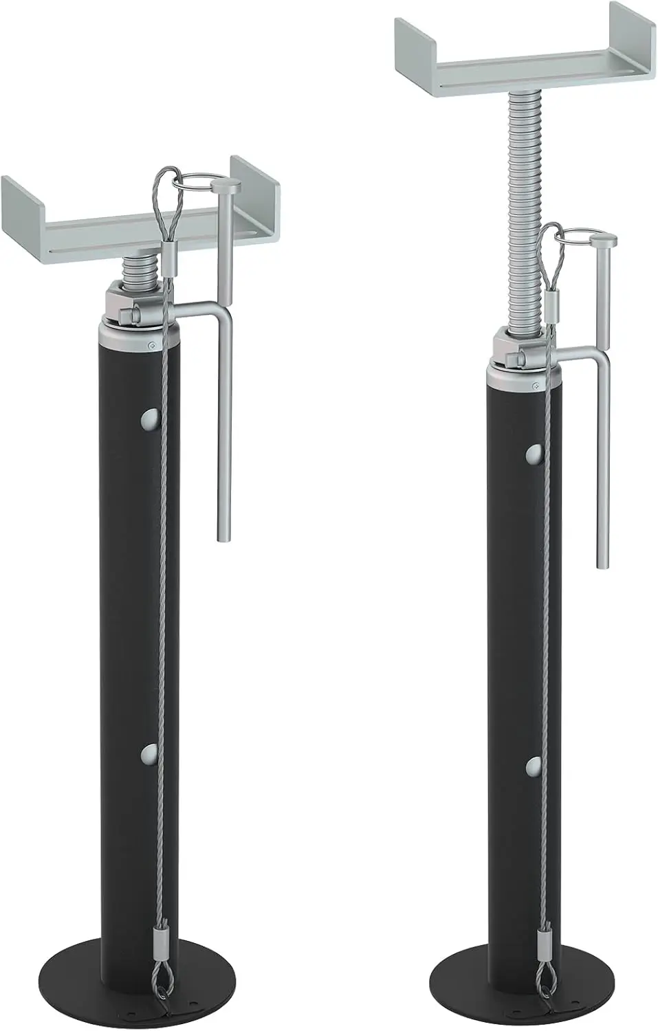 

Регулируемые опорные домкраты для выдвижных секций автодомов и прицепов, комплект из 2 штук, грузоподъемность 2268 кг (от 38 до 94 см)