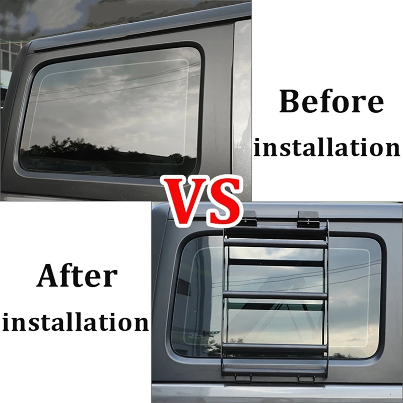 Car Rear Window Extension Climbing Ladder Protective Frame Accessories For Jeep Wrangler JL 2018 2019 2020 2021 2022