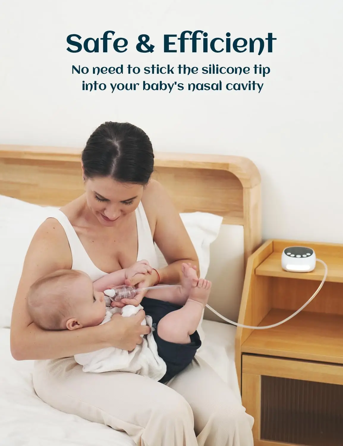 Nasal Aspirator for Baby, Hospital Grade, Electric Baby Nose Sucker with Adjustable 9 Levels Suction, Rechargeable with Night Li