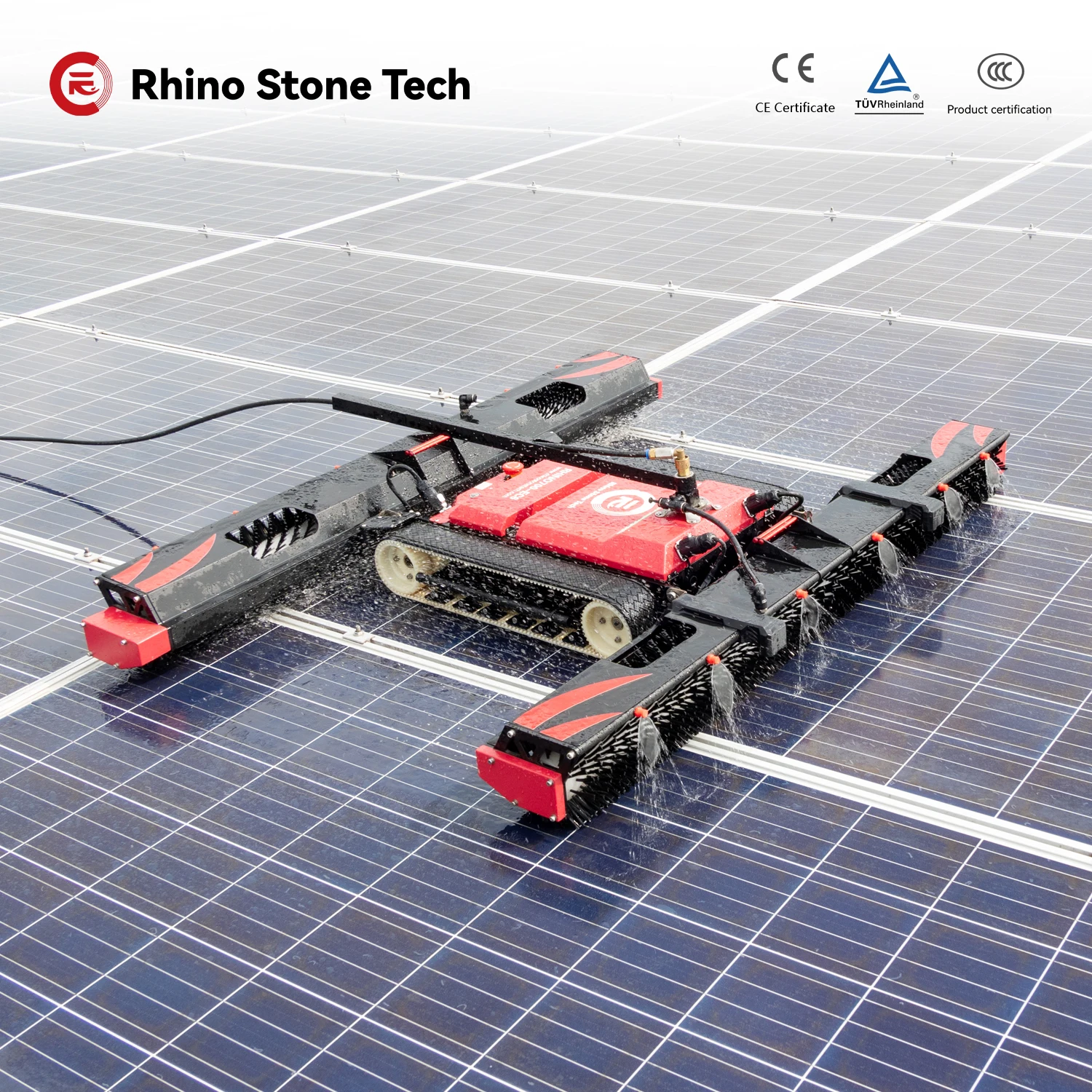 High-Efficiency Solar Panel Cleaning Robot Remote Control PV Panel Cleaning Machine for Commercial and Industrial Solar Farm view 4