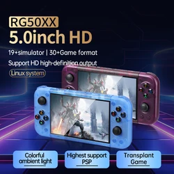 15000 Free Games Retro Portable Game Console RG50XX 5 Inch IPS Screen Quad Core 64GB Open Source Handheld Game Player