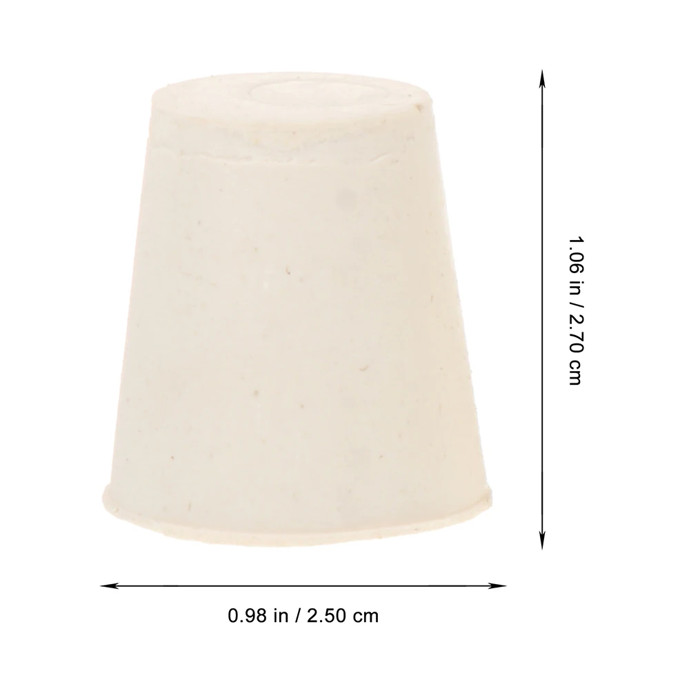 

50 Pcs Lab Rubber Plug Tapered Flask Sealing High Temperature Resistance Solid Stopper Seals