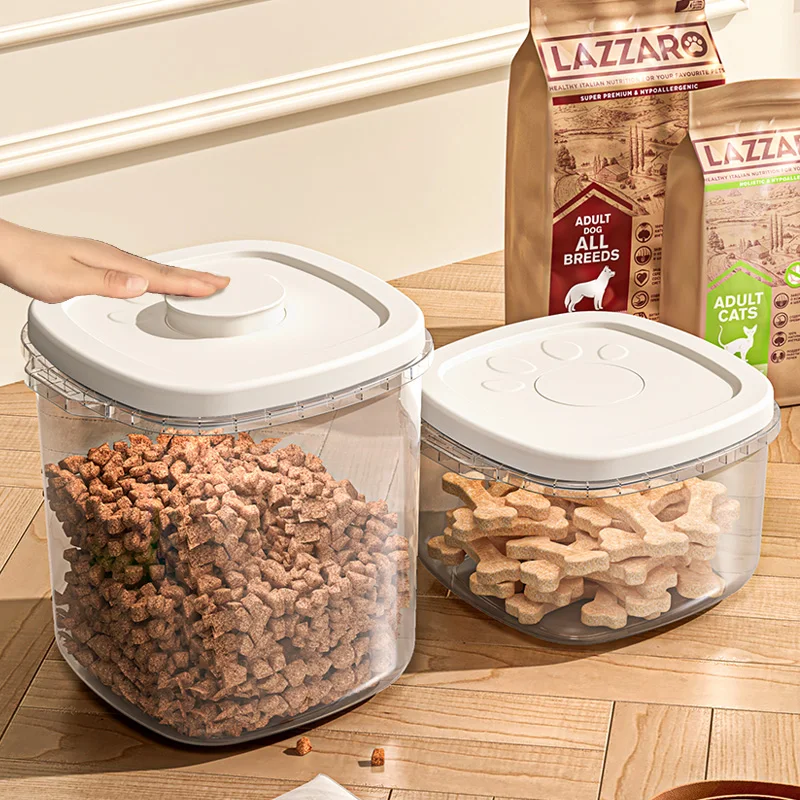 UFORU Cat food storage bucket Sealed dog food bucket Moisture-proof vacuum storage bucket Household pet food snacks storage box