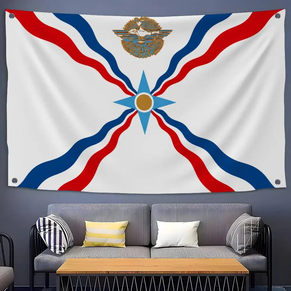 Flag Assyrian flag Flags Flags for Room, Bedroom, Home, Outdoor, Wall Hanging, Concert Print, Art Banner