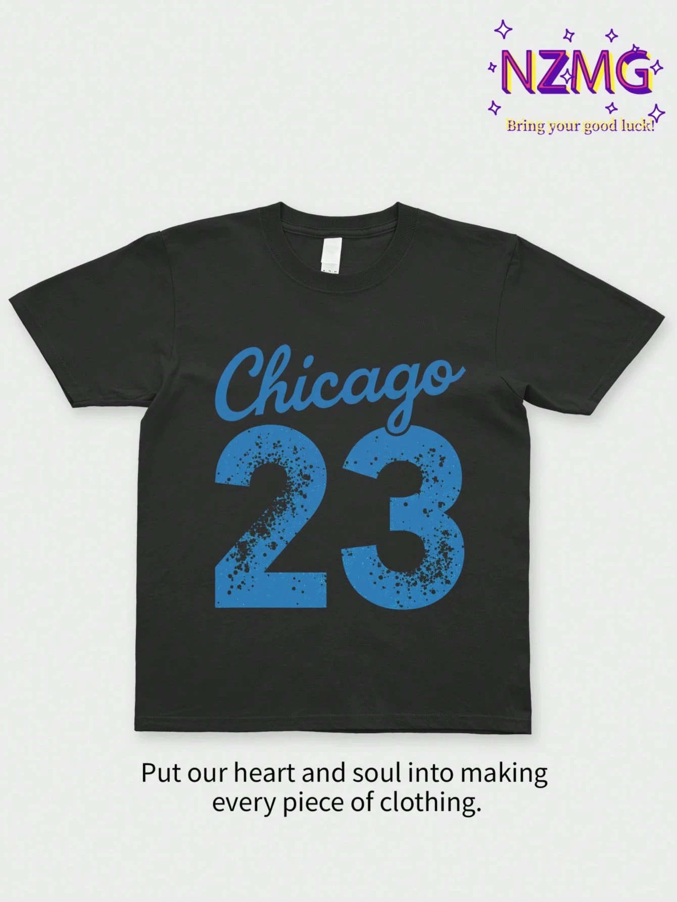 شيكاغو رقم. 23 تي شيرت نسائي من القطن الخالص مطبوع ريترو 2026 صيفي يجب أن يكون متعدد الاستخدامات Harajuku نمط الشارع قمة الموضة الجديدة