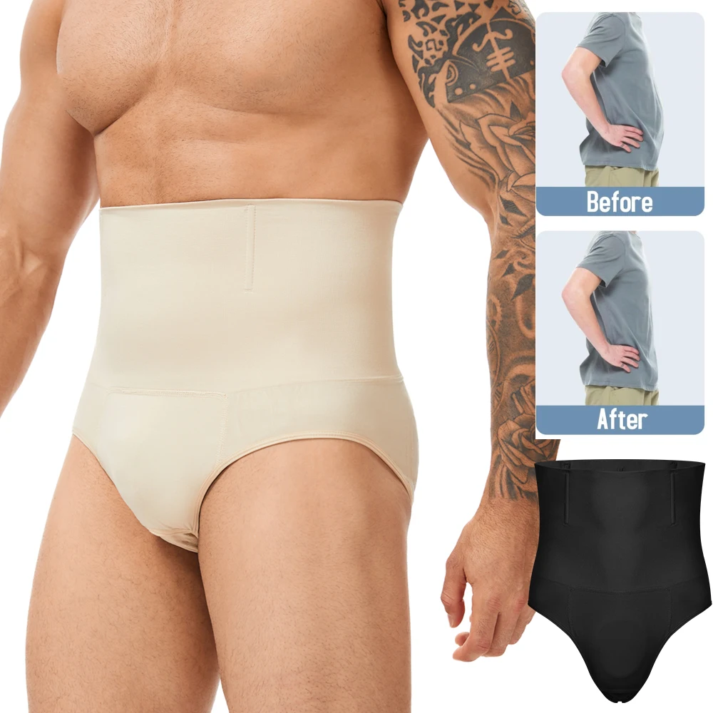 

Men's Compression Shorts Tummy Control Butt Lift Underwear High Waist Shapewear Slimming Briefs Body Shaper