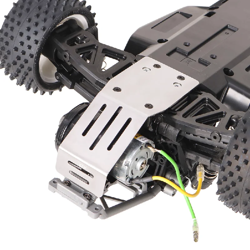 Accesorio de metal TAMIYA Electric Yutaka 1/10 Fighter NXGEN DT04 58741 Marco delantero y trasero, placa protectora inferior