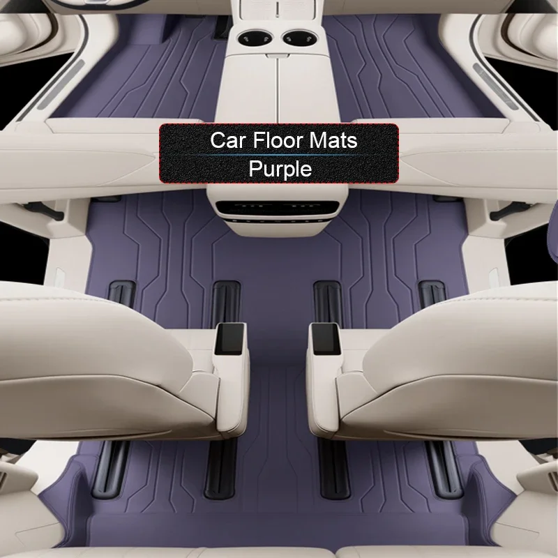 Custom Nappa Leather Car Foot Protect Mat Anti-Slip Luxury Waterproof Floor Pad Auto Accessory For VOYAH DREAM 2023-Present