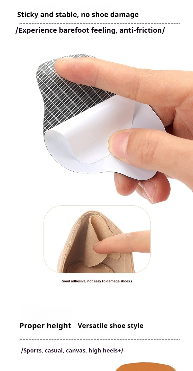 Sneaker-Fersen-Reparatur-Patch, Anti-Verschleiß-Fersenschutz, selbstklebende, verstellbare Fersenpolster, 4 Stück/12 Stück – Detail 4