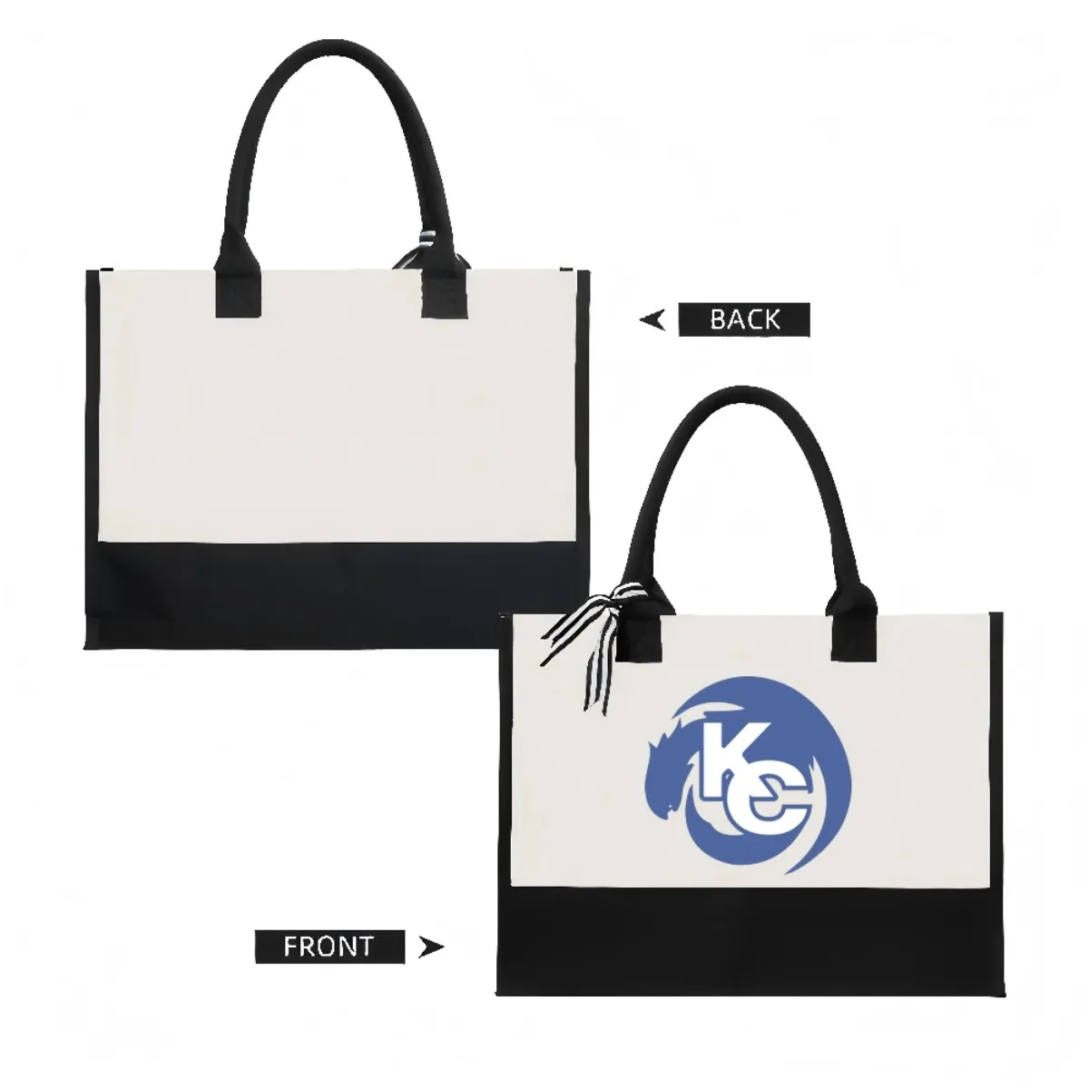 KC 2026 وصول جديد موضة عملية واسعة قابلة لإعادة الاستخدام حمل حقيبة نمط طباعة 2 لهجة الثقيلة حقيبة كتف كبيرة طوال اليوم #2