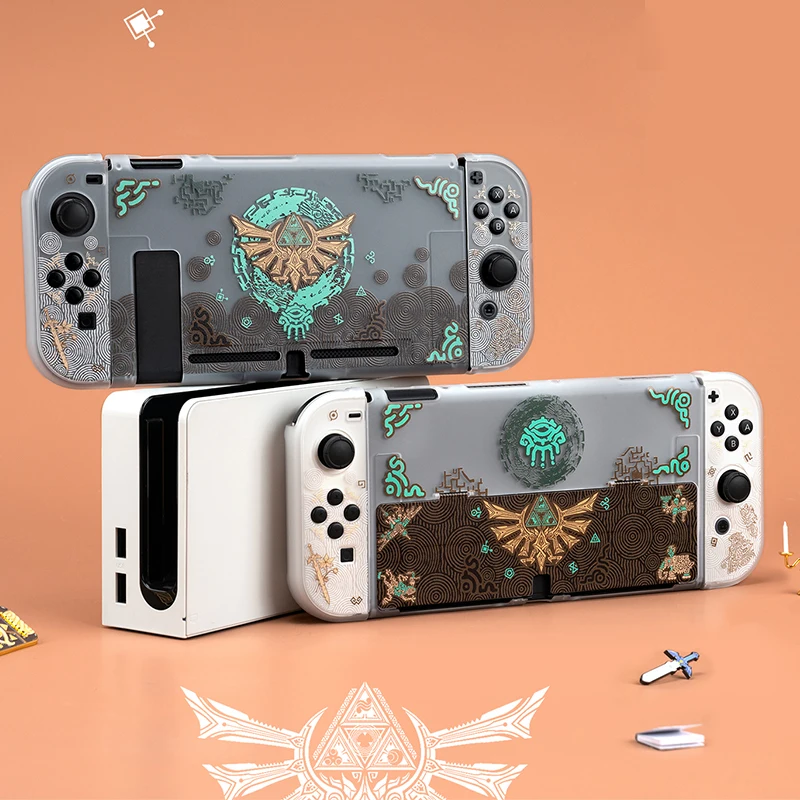 Coque de protection rigide pour Nintendo Switch Oled, coque de console NS Joy-con, coque arrière