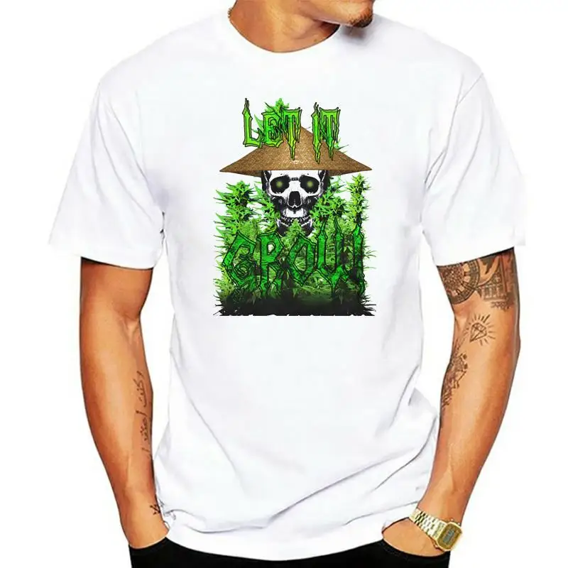 Weed Pot Head Stoner Skull Weed Leaf Tee Cool T Shirts Awesome Top Quality Tee Shirt