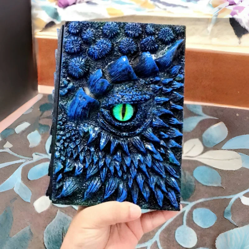 Hot Sale Dragon Eye Relief 3d Notebook Student Teacher Work Notebook A5 White Paper Retro Personality Cartoon Log Writing Books