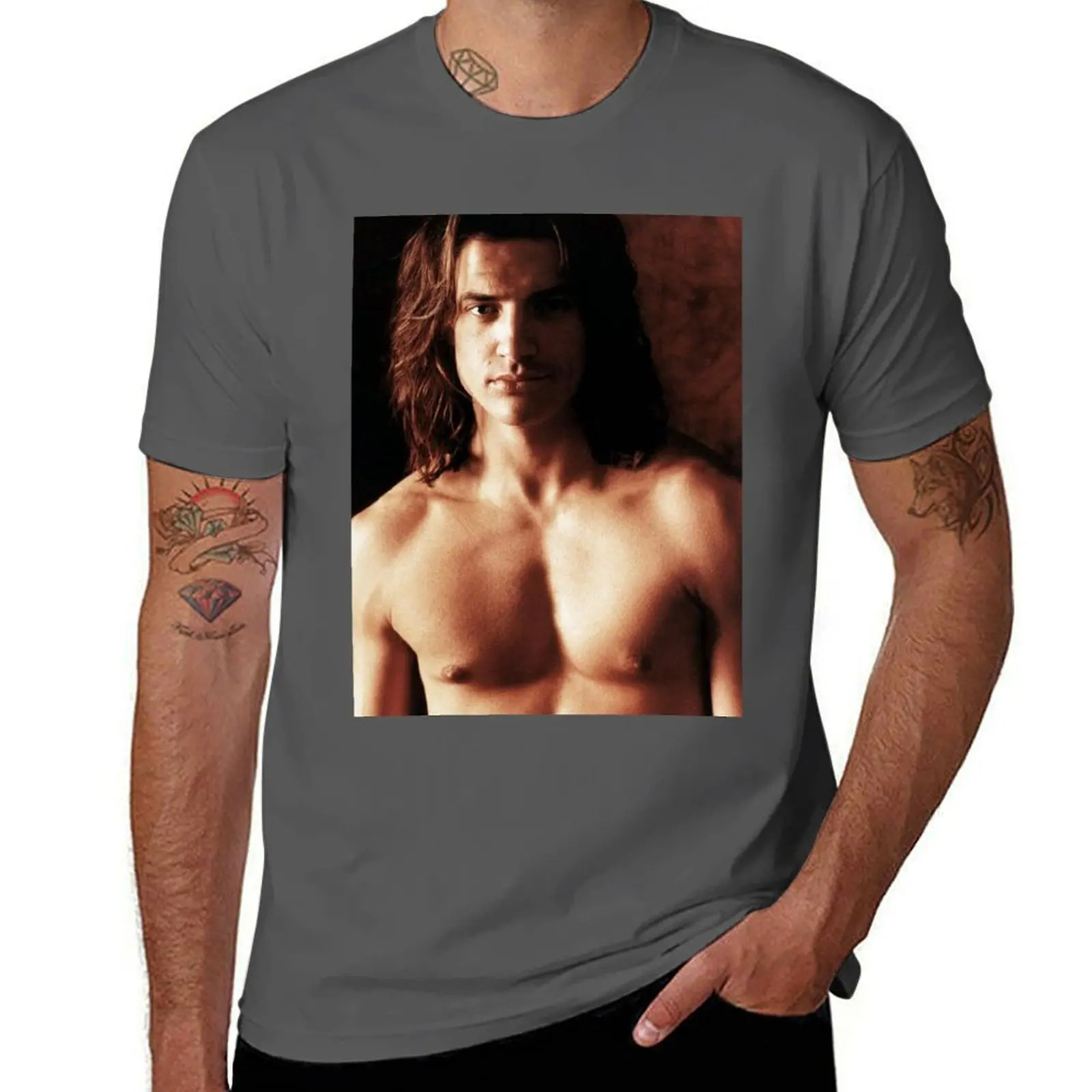 Hot Brendan Fraser T-Shirt Big and Tall Basic Tee Shirt