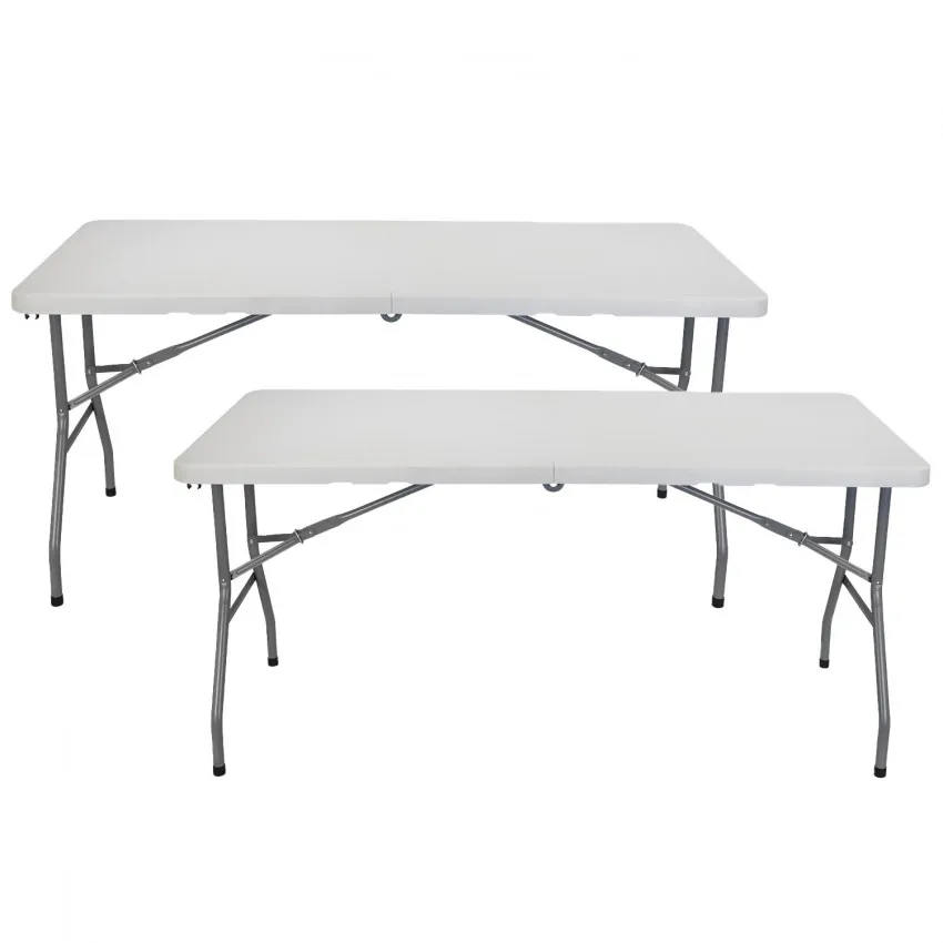 Outdoor Folding Table 1.8m Portable Plastic Table Rectangular Dining Meeting Desk Camping Picnic Table New