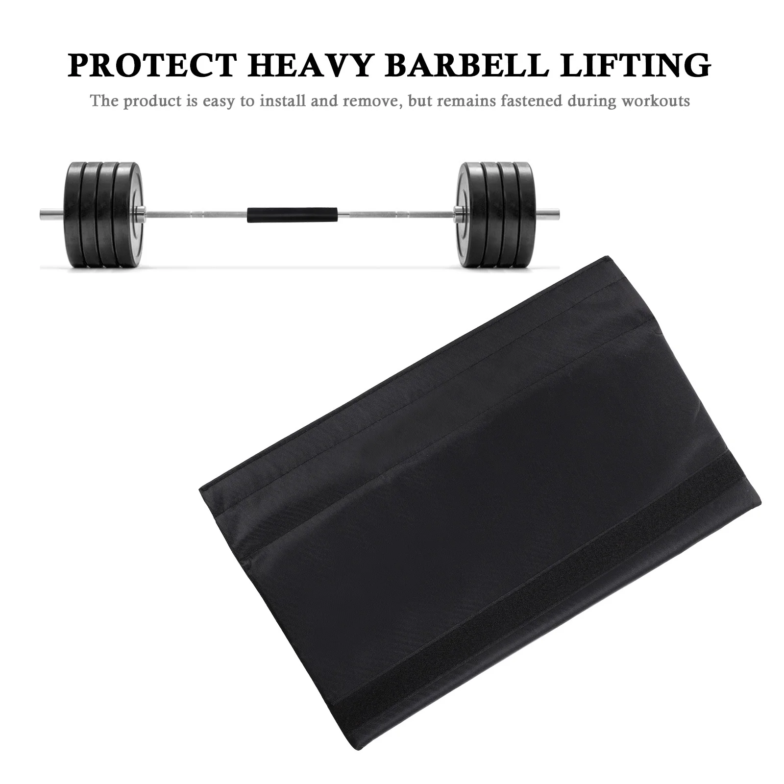 

2Pcs Barbell Pad Squat Padding High Grip Surface Easy Install Remove Workout Support Barbell Pad Squat Padding