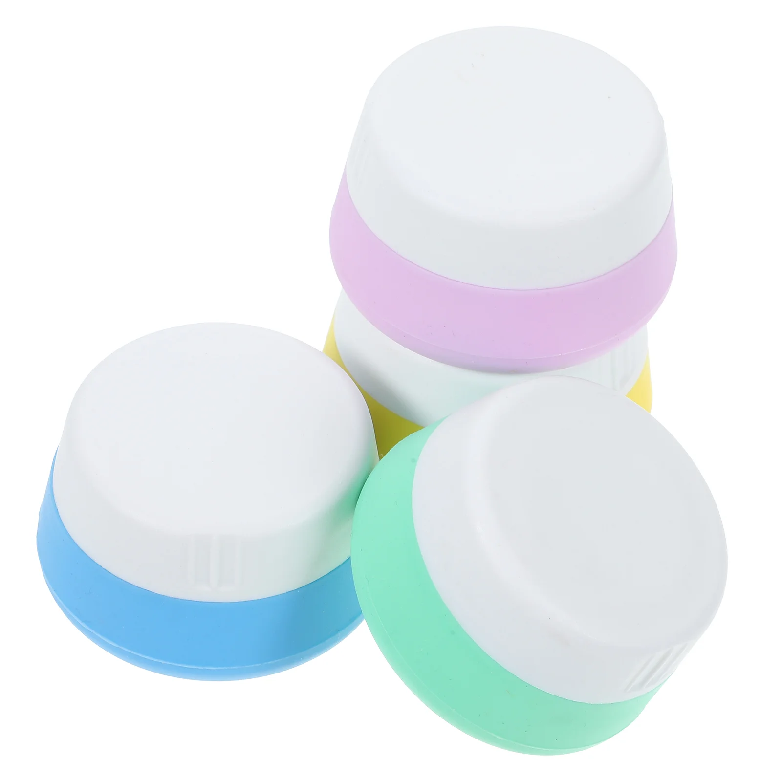 

4 Pcs Refillable Makeup Containers Travel Lotion Mini Silicone Face Cream Bottle 4pcs Powder Silica Gel