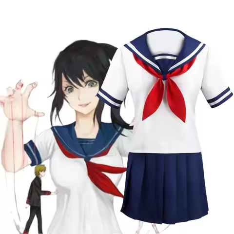 Game Ayano Aishi Cosplay Costume Yandere Simulator Anime Yandere Chan Sailor Suit High School Jk Uniforms Dress Up Outfits Party
