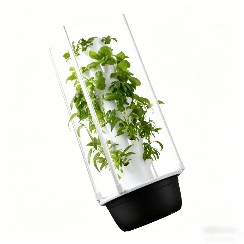 Spacetree Vertical Hydroponic Tower Indoor Smart Garden System - Home Herb & Vegetable Growing Kit Soilless Aeroponic Planter f