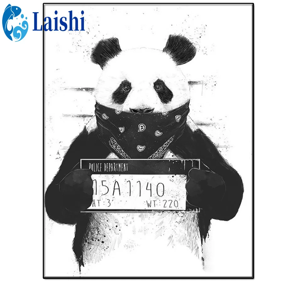 5D Diy Black and white animal art, giant panda Diamond Painting Full Square/Round Diamond Embroidery HD Quality Handmade Product