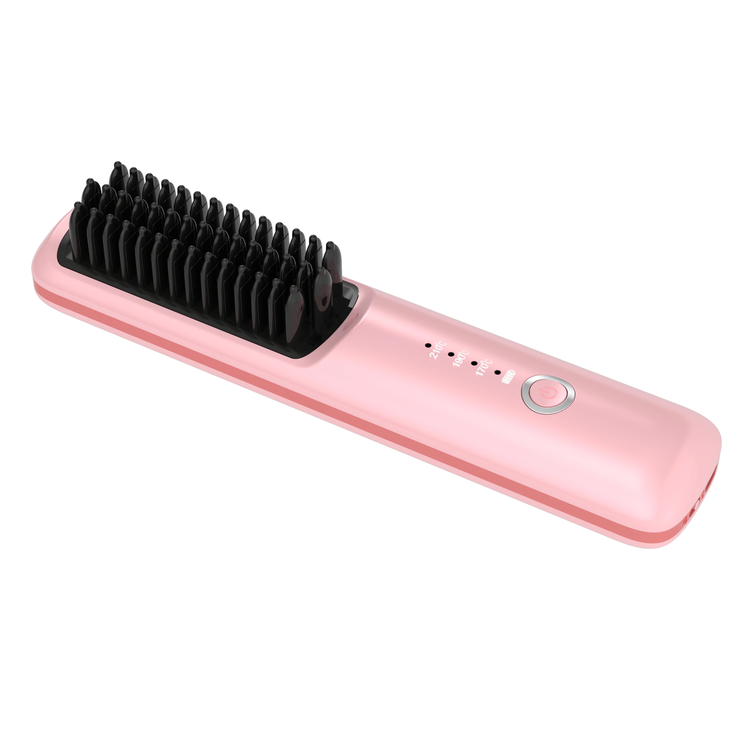 OEM ODM Mini Wireless Ceramic Hair Straightener Brush Cordless Safety Portable USB Styler Household & Hotel Use Bulk Buy
