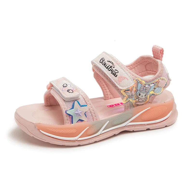 Children and Girls Beach Shoes Summer New Girls Princess Shoes Non-slip Soft Soled Baby Sports Sandals