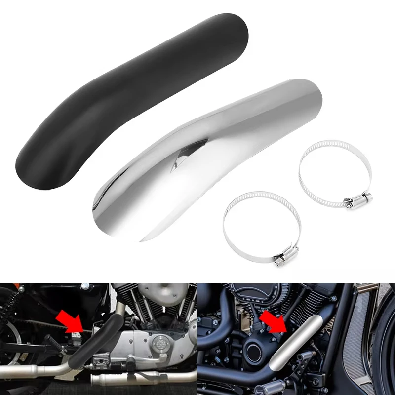 Universal Motorcycle Exhaust Pipe Heat Shield Cover Muffler Protector Guard Moto Accessories Fit For Harley Honda Yamaha Custom