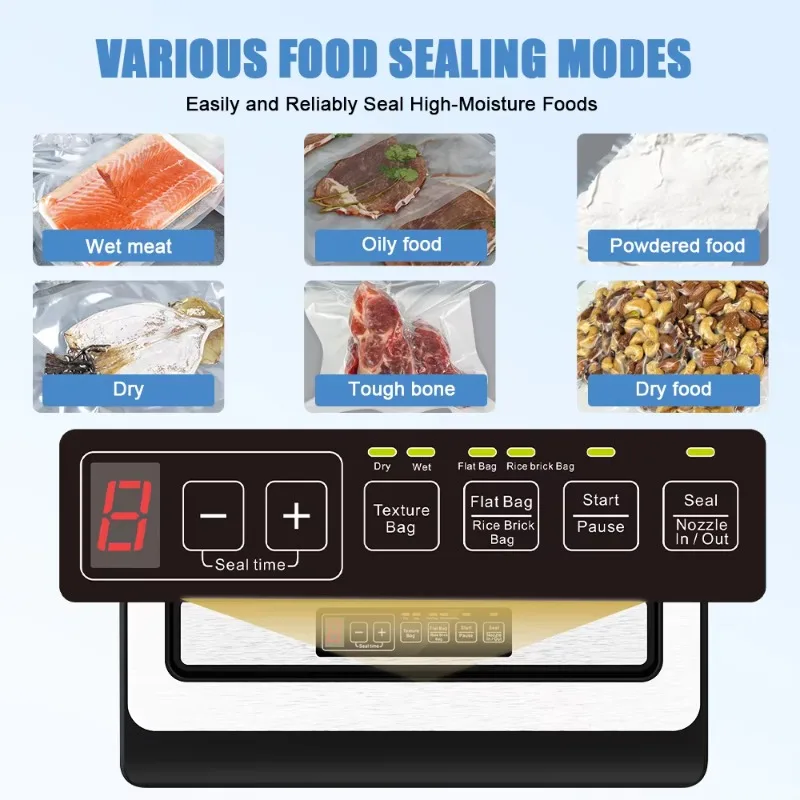 Home Use Packaging Sealer Commercial Food Vaccum Sealer Multi Function Automatic Vacuum Packaging Sealing Machine