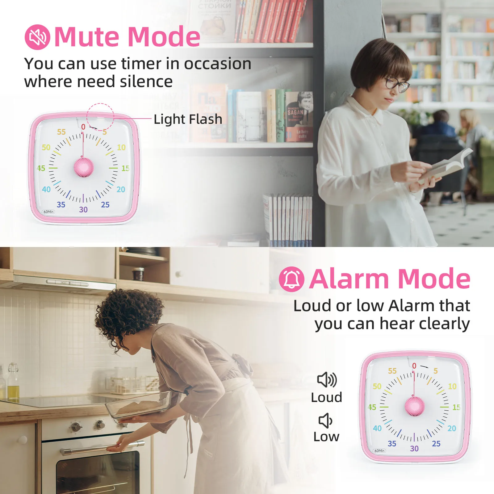 مؤقت ضوء ليلي، مؤقت تنازلي لمدة 60 دقيقة، مؤقت صامت للفصول الدراسية، أدوات إدارة الوقت في المكتب المنزلي #5