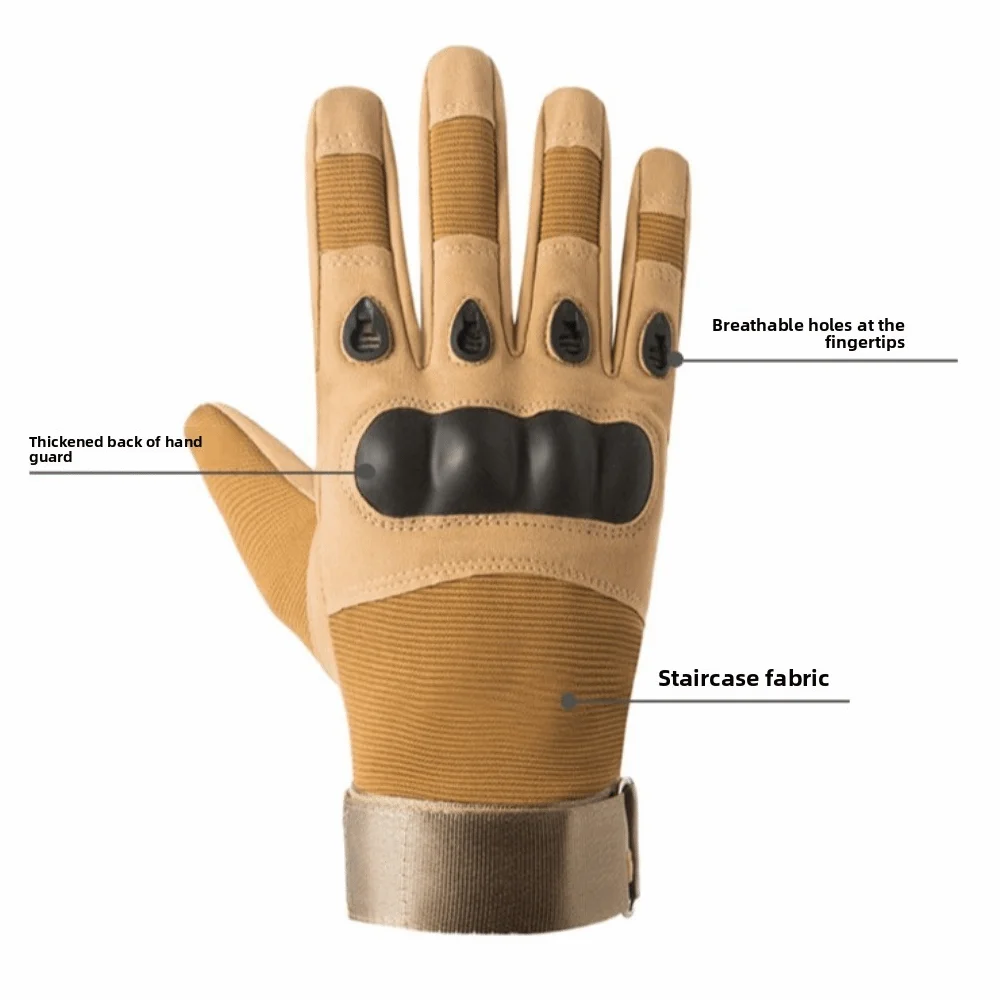 

Wear-Resistant Motorcycle Gloves Riding Protective Gear Cycling Accessories Racing Finger Mittens Full Finger Shock-absorbing