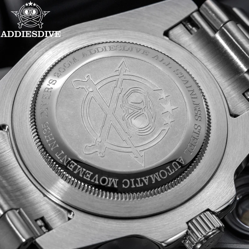 ADDIESDIVE mode hommes montre automatique saphir cristal lumineux en acier 316L Date 200M plongée lunette en céramique montres mécaniques