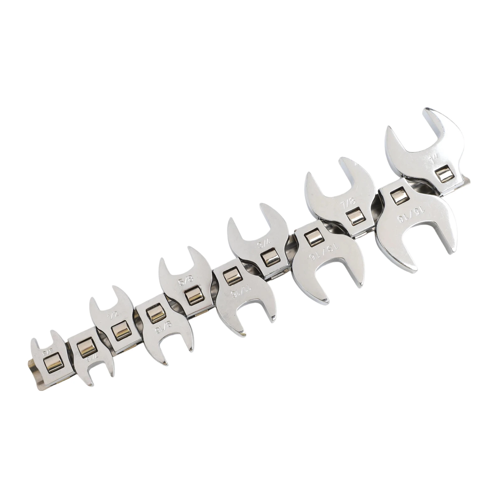 11 Pc Crowfoot Wrench Set 3/8 Inch Drive Carbon Steel Material Suitable for Industrial and Mechanical Fastener Use
