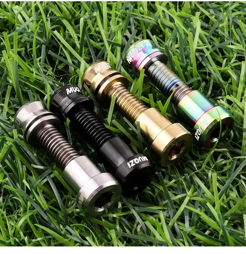 MUQZI Titanium Screw M5x17 19mm Stem Bolt Road Bike Handlebar Stem Bolt