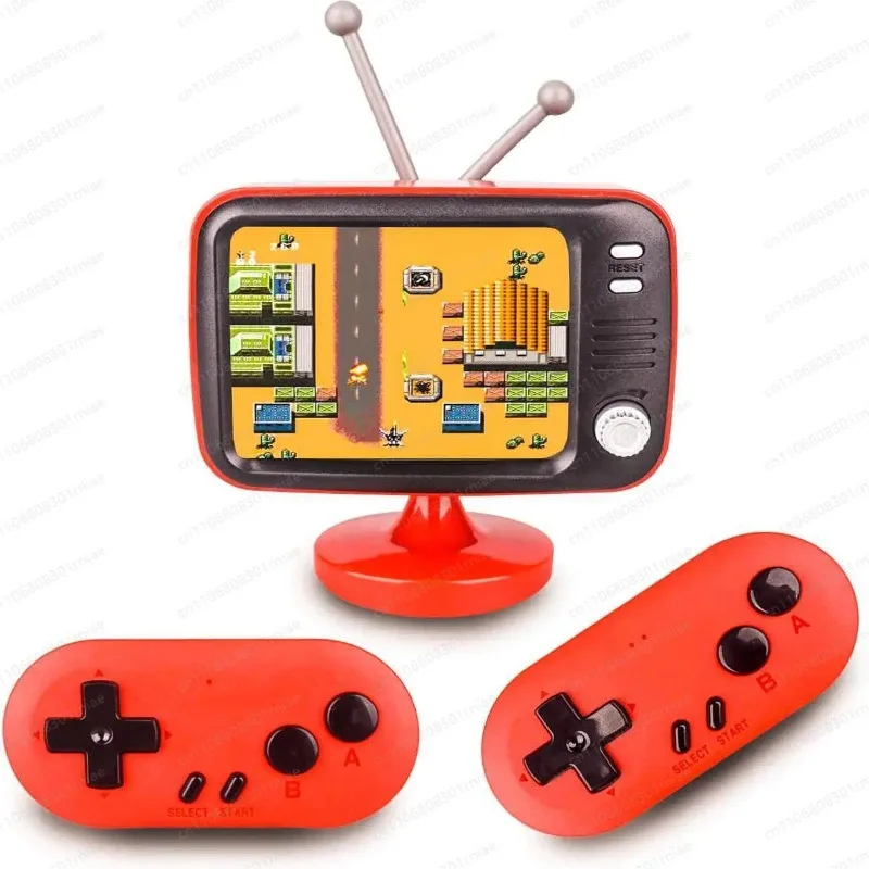 

Retro small TV shape mini small TV game console built-in 300 nostalgic games double game