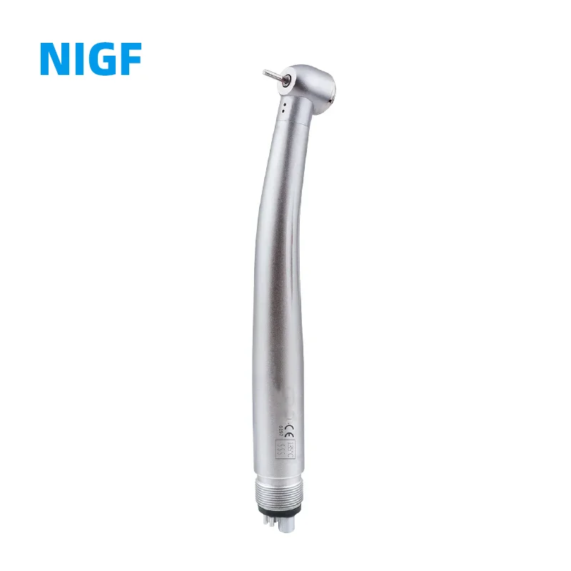 NIGF LED Dental High Speed Handpiece Single/Triple Water Spray 2/4 Holes Standard Head Push Button Dentist Equipment Tools