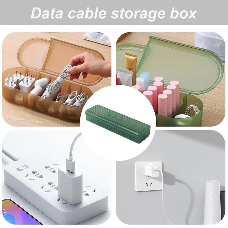 Koord Opbergdoos 7 Compartimenten Opbergdoos Bureau Organizer Met Deksel Koord Opbergorganisator Voor Thuis Bureau Lade