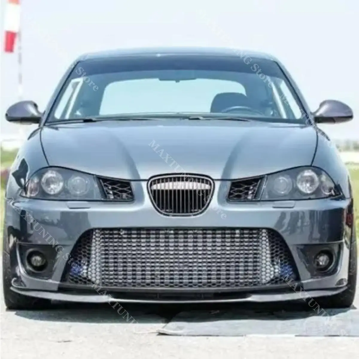 시트 이비자 MK4 6L 2002-2009용 프론트 범퍼 립 스플리터, 스포일러 디퓨저 언더 턱 아프런 커버 가드 블랙 바디 키트 튜닝 썸네일 2