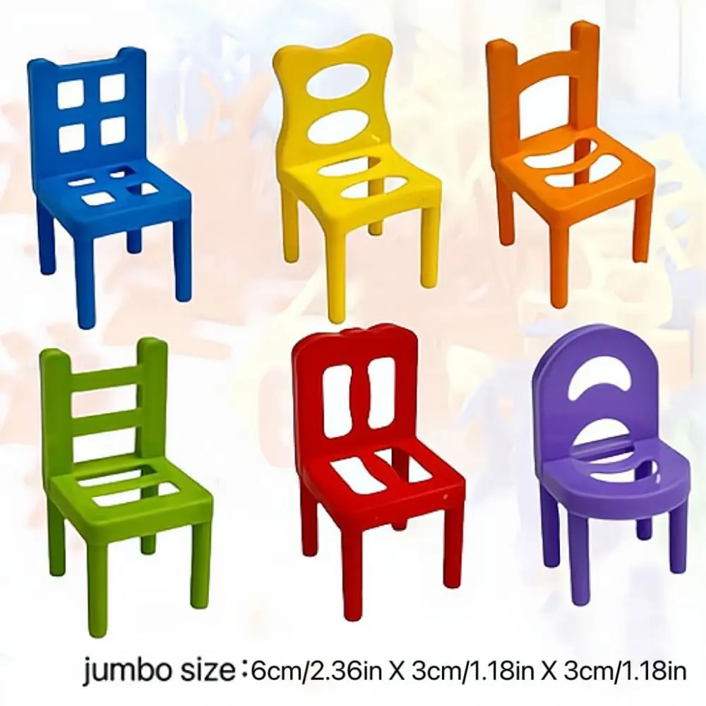 24/36/42 Pcs Colorful Children's Puzzle Folding Chair Toy Parent-child Interactive Balancing Toys Juego Social Games