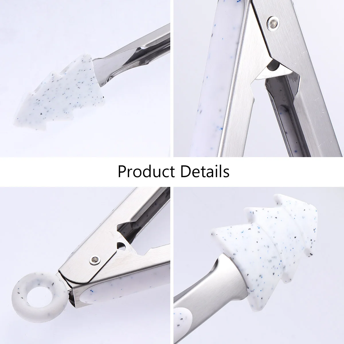 

1Pcs Christmas Tree Shaped Food Clamp Stainless Steel Kitchen Supplies Easy Carry Store Anti-Skid Multi-Function Bbq