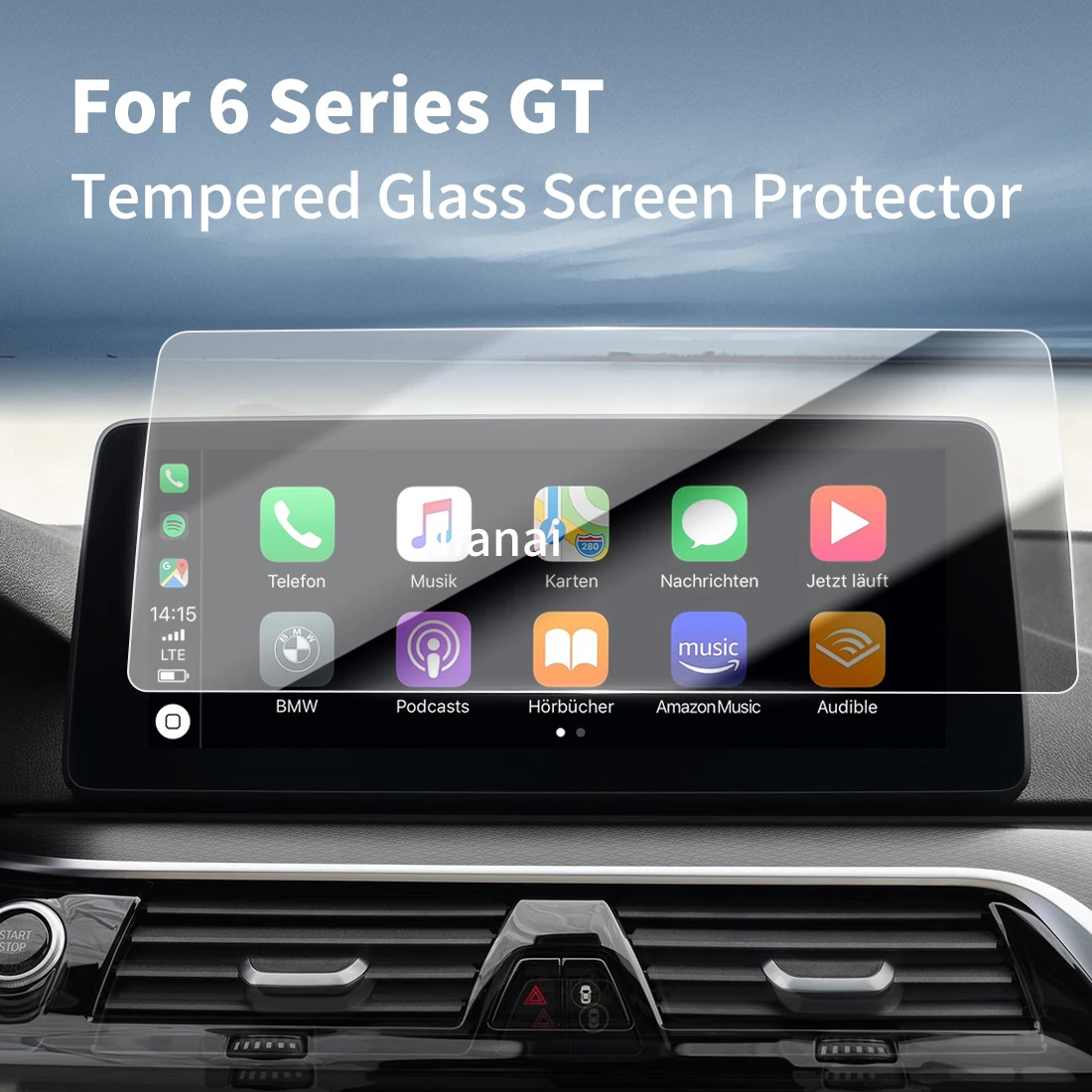 Screen Protector for BMW 26 6 Series GT HD Tempered Glass GPS Video Navigator Car Stickers Vehicle Scratch-resistant supplies