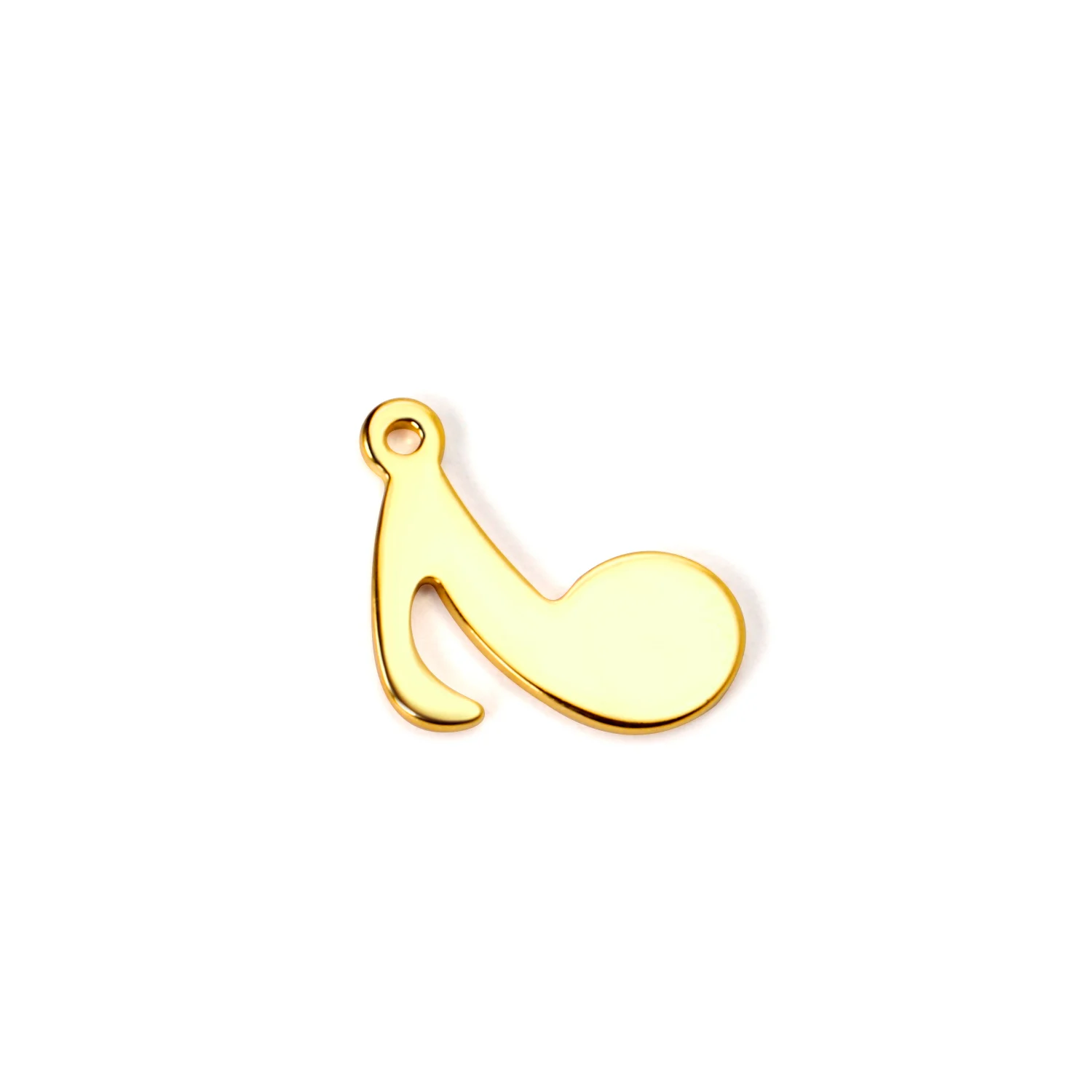 

ASON 100Pcs/Lots Stainless Steel Gold Color Musical Note Pendant Charms For Jewelry Necklace Bracelet Making Diy Accessories