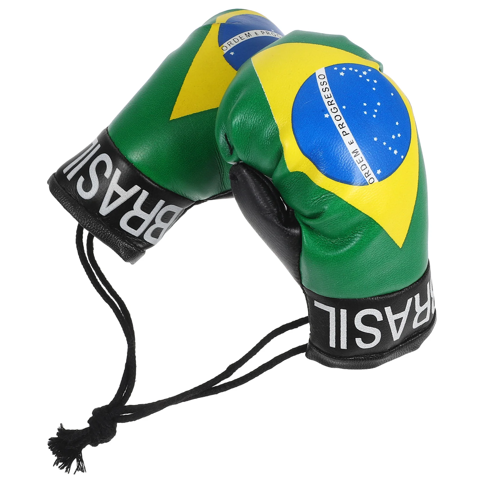 

1Pair Brazil Flag Mini Boxing Gloves Pendant Hanging Decoration Car Rearview Mirror Keychain Boxing Party Favor Sports