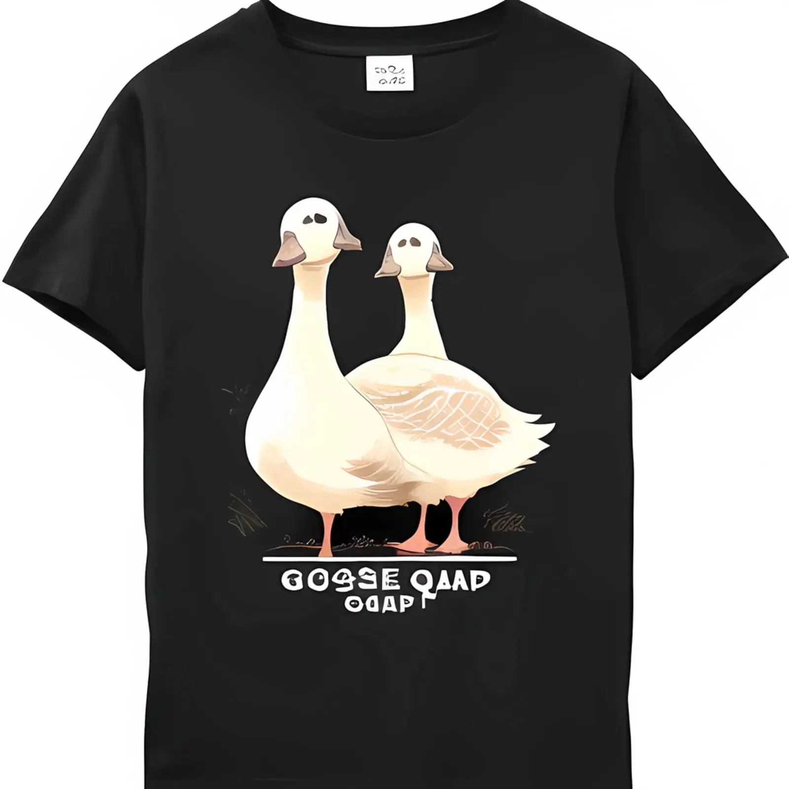 GOInsta Geese Vector T-Shirt Design Style Cute Cartoon CharacTeers Print