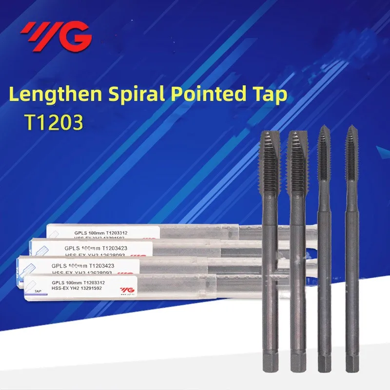 

South Korea YG HSSE Metric Lengthen INOX Spiral Pointed Tap M3/M4/M5/M6/M8/M10/M12*100/150mm Machine Screw Thread Taps