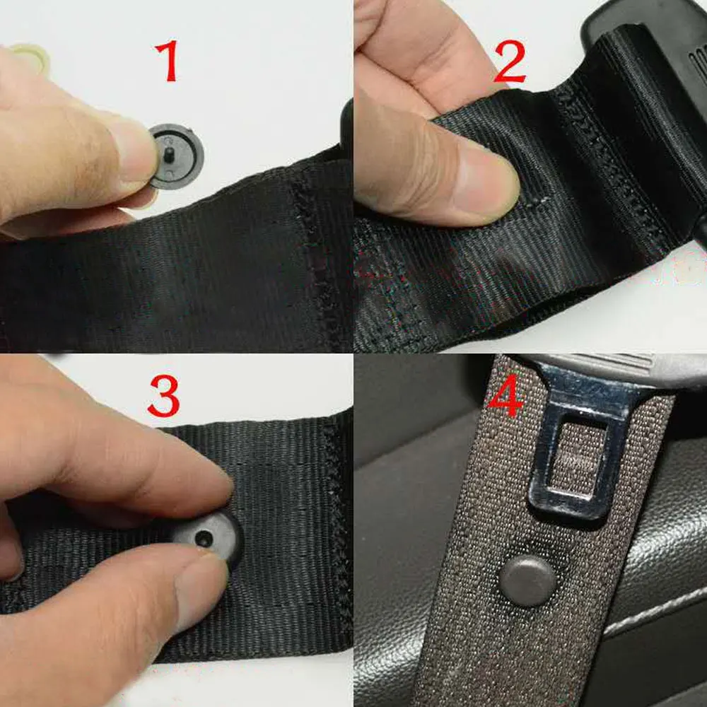 Clips de fijación para cinturón de seguridad de coche, hebilla espaciadora de tope de cinturón de seguridad, color negro y Beige, 2 unidades por