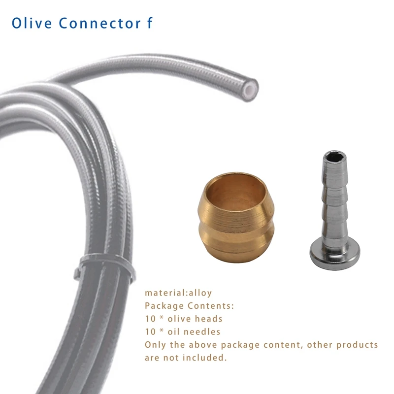 

Olive Connector 10 Set Hydraulic Disc Brake Hose Mountain Bike Bicycle Olive Connector Insert for BH90 Replacement Part