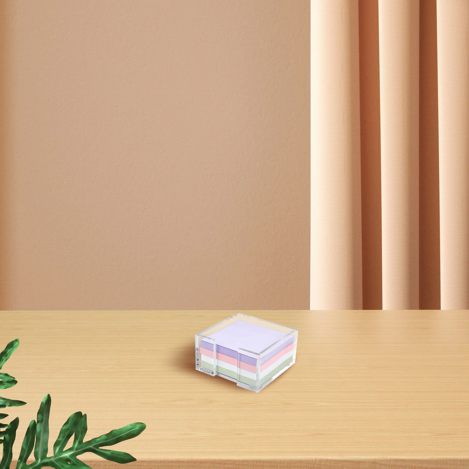 

Transparent Sticker Acrylic Office Accessories Desk Paper Clip Dispenser