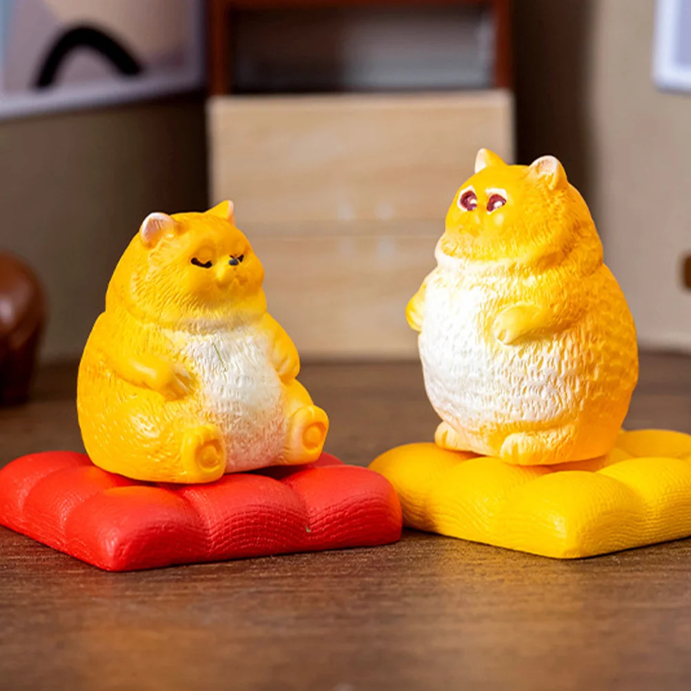 

6Pcs Miniature Cat Decorations Resin Tiny Cat Statues for Garden Pot Micro Landscape Cute Outdoor Decor Small Animals Figures